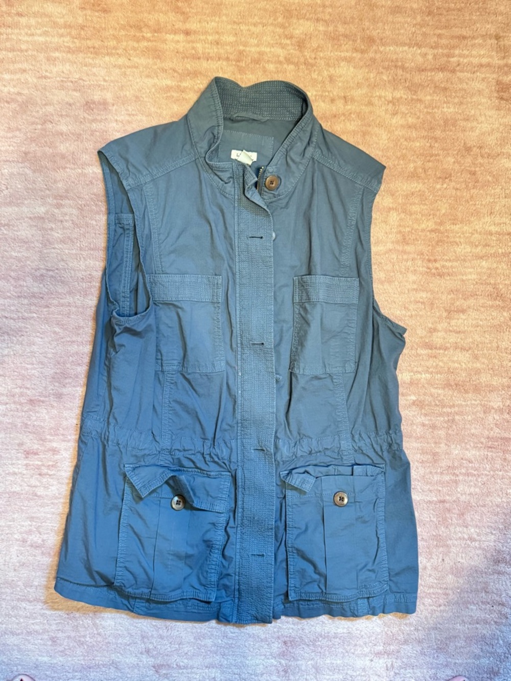 L.L.Bean Shirt Jacket with Red Nails Detail